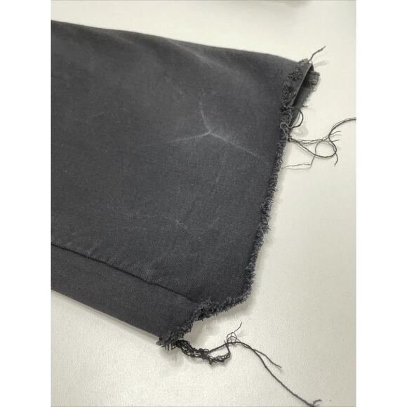 Lee Jeans Black Women 20 L Regular Fit Mid-rise Boot Cut Denim Raw Hem Goth Punk - Picture 13 of 14